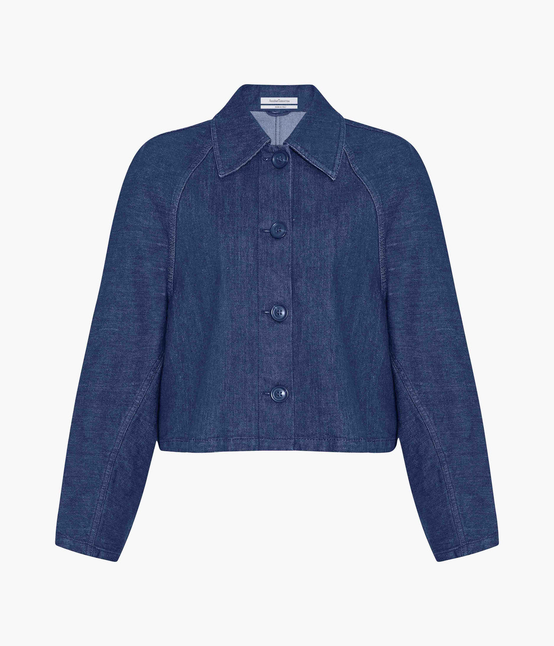Another Tomorrow Denim Blouson in Indigo – Denim Women's Outerwear