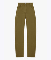 Denim Curved Pant | Olive