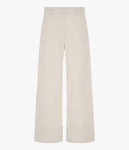 Denim Cuff Pant | Ecru