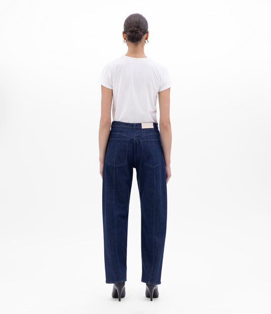 Another Tomorrow Curved Denim Pant in Rinsed – Denim Women's Trousers