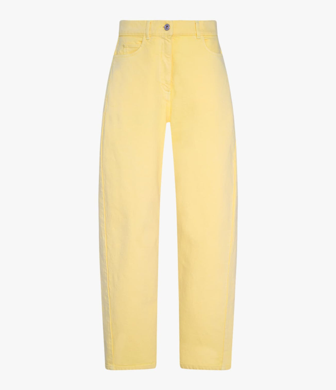 Another Tomorrow Denim Curved Pant in Daffodil – Denim Women's Trousers