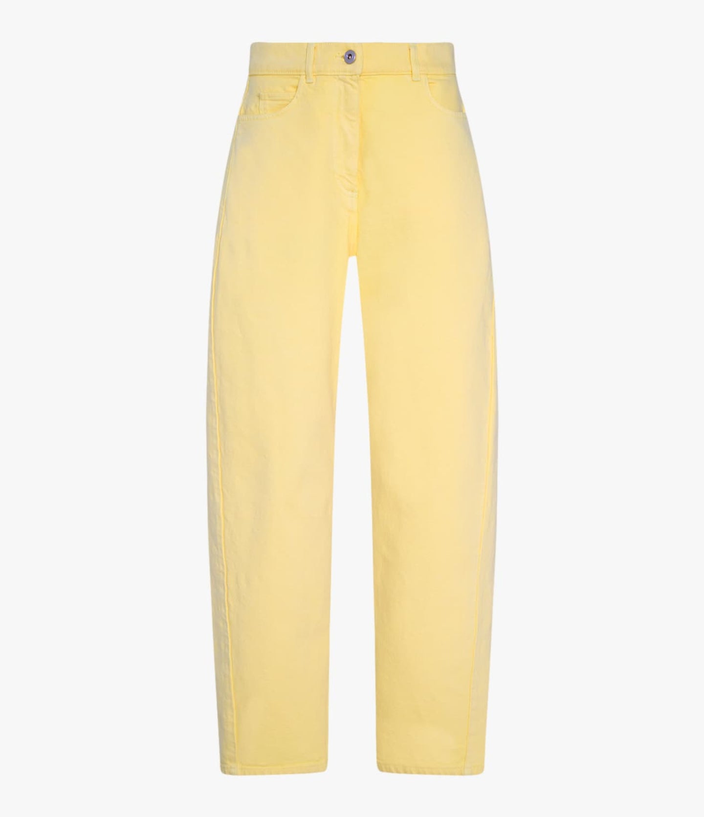 Another Tomorrow Denim Curved Pant in Daffodil – Denim Women's Trousers