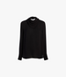 Silk Detachable Bandana Blouse | Black