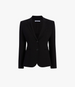 Doppio Cropped Blazer | Black in black