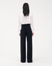 Another Tomorrow Doppio Wide Leg Pant in Black – Wool Women's Trousers