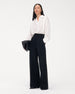 Another Tomorrow Doppio Wide Leg Pant in Black – Wool Women's Trousers