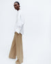 Another Tomorrow Doppio Wide Leg Pant in Hazelnut – Wool Women's Trousers