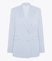 Another Tomorrow Double Breasted Jacket in Sky – Wool Women's Jacket