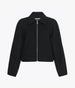 Another Tomorrow Double Face Crop Blouson in Black – Wool Women's Outerwear