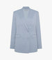 Another Tomorrow Double Breasted Jacket in Sky – Wool Women's Jacket