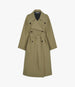Another Tomorrow Double Face Trench in Olive – Cotton Women's Outerwear