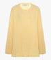 Another Tomorrow Draped Crew Knit in Sun – Cotton Women's Knitwear