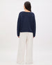 Draped Knit Sweater | Navy
