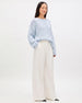 Draped Knit Sweater | Sky
