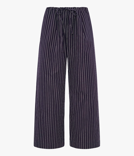Drawcord Pant | Navy/White Stripe