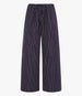 Another Tomorrow Drawcord Pant in Navy/White Stripe – Cotton Women's Trousers