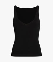 Deep V Tank Knit | Black
