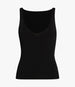 Another Tomorrow Deep V Tank Knit in Black – Viscose Women's Knitwear