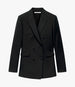 Another Tomorrow Double-Breasted Jacket in Black – Wool Women's Jacket