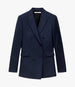 Another Tomorrow Double-Breasted Jacket in Navy – Wool Women's Jacket