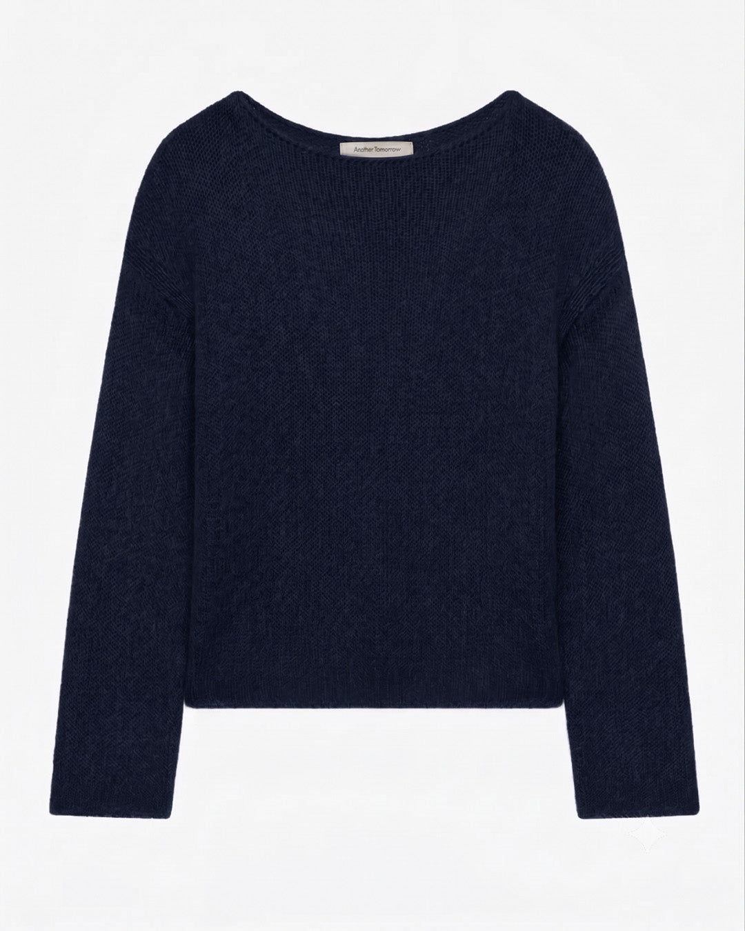Draped Knit Sweater | Navy – Another Tomorrow