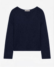 Draped Knit Sweater | Navy