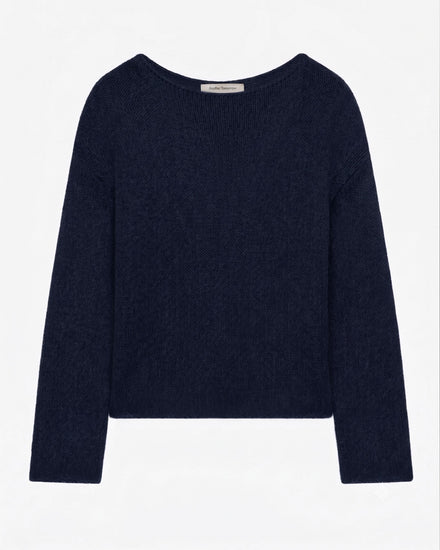 Draped Knit Sweater | Navy