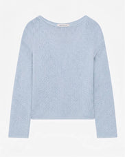Draped Knit Sweater | Sky