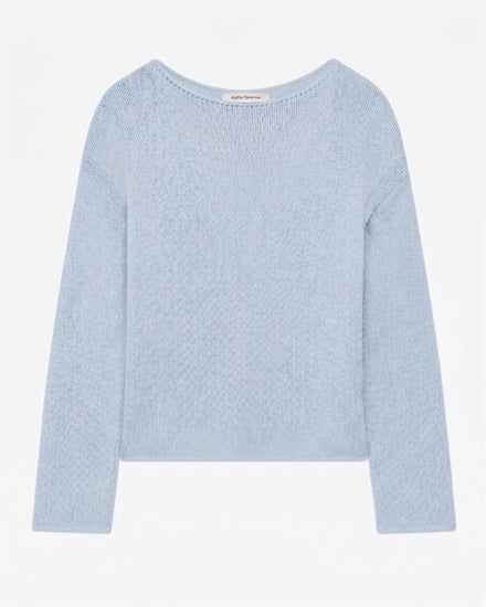 Draped Knit Sweater | Sky