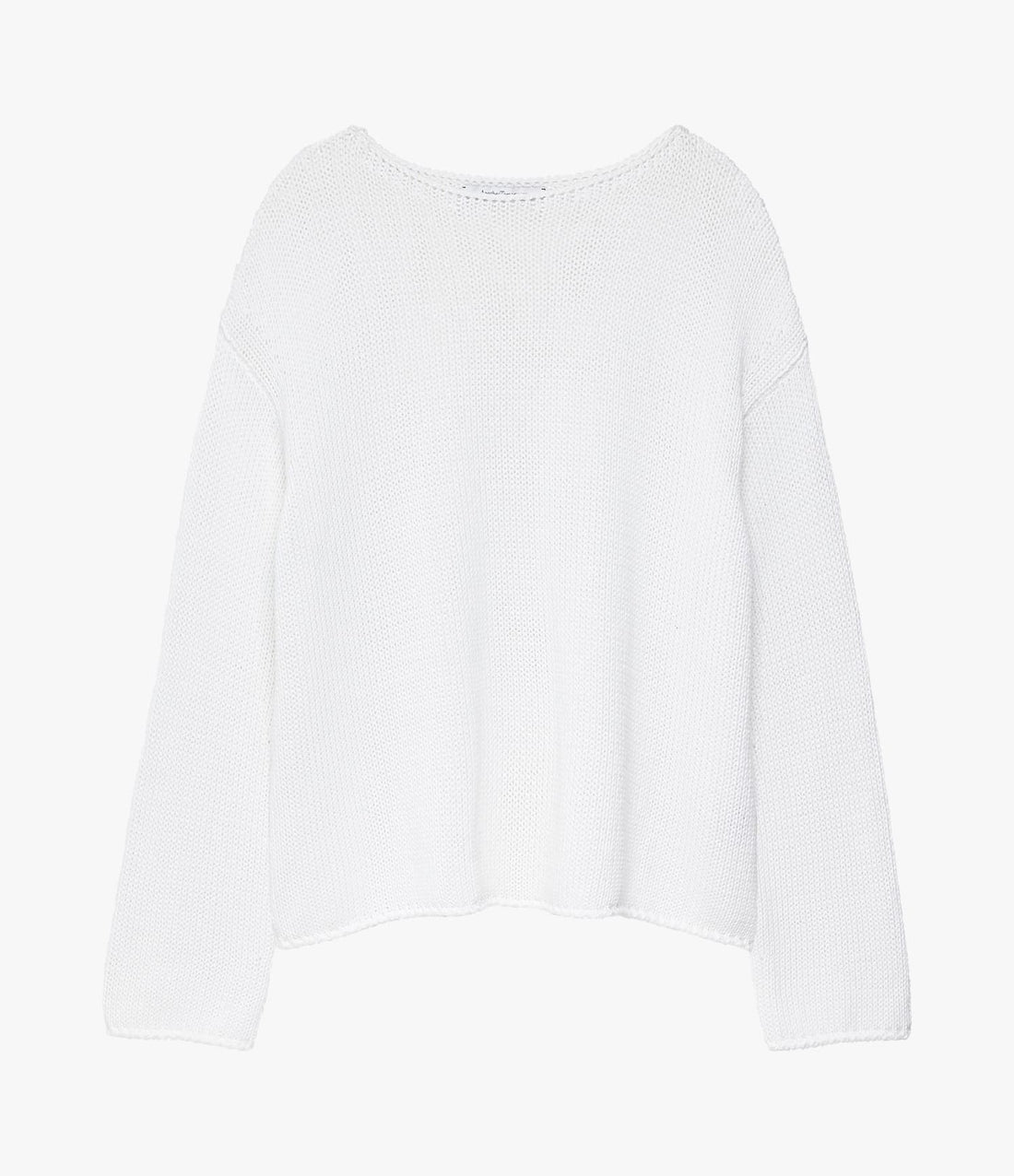 Draped Knit Sweater | White