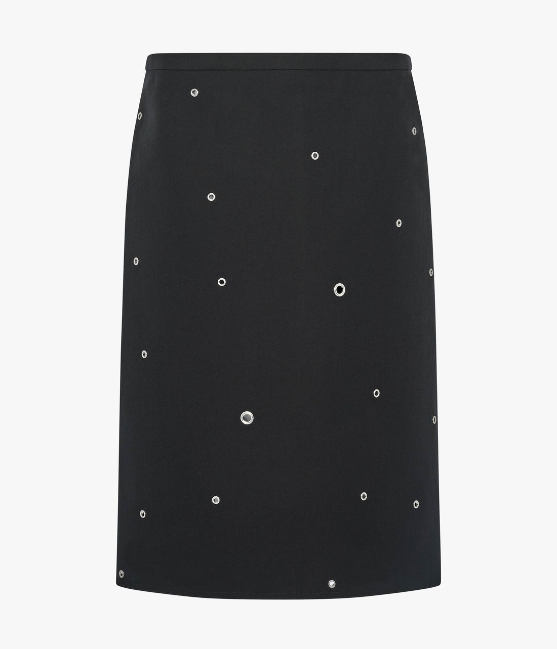 Another Tomorrow Eyelet Skirt in Black – Cotton Women's Skirt