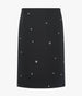 Another Tomorrow Eyelet Skirt in Black – Cotton Women's Skirt