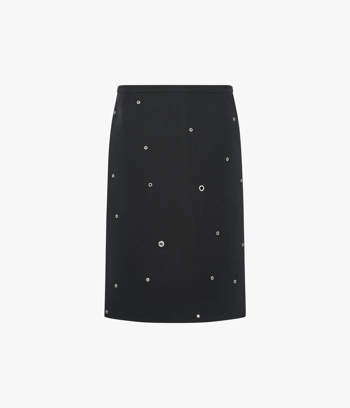 Another Tomorrow Eyelet Skirt in Black – Cotton Women's Skirt