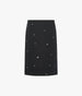Another Tomorrow Eyelet Skirt in Black – Cotton Women's Skirt