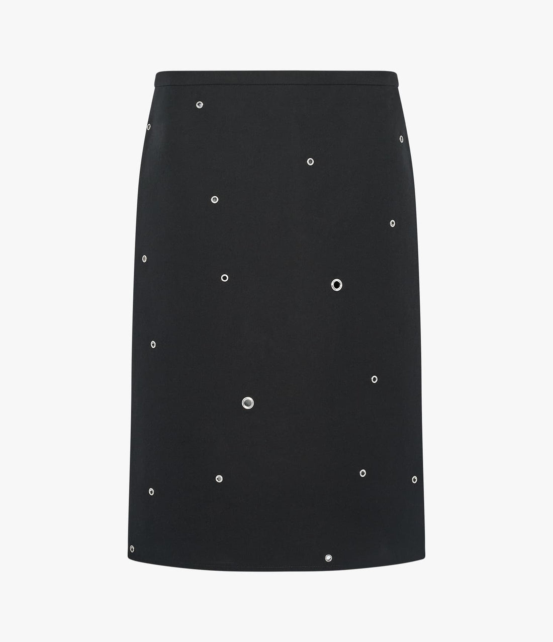 Another Tomorrow Eyelet Skirt in Black – Cotton Women's Skirt