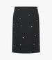 Another Tomorrow Eyelet Skirt in Black – Cotton Women's Skirt