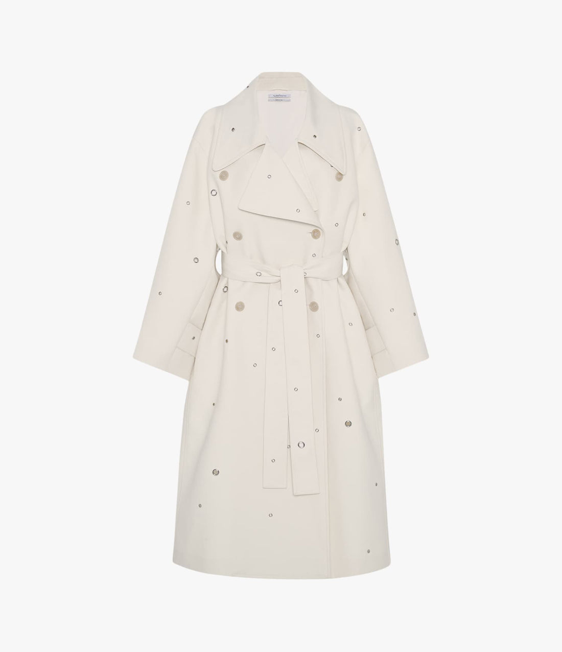 Another Tomorrow Eyelet Trench in Cream – Cotton Women's Outerwear