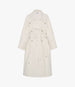 Another Tomorrow Eyelet Trench in Cream – Cotton Women's Outerwear