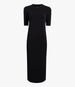 Another Tomorrow Elbow Sleeve Dress in Black – Cotton Women's Dress