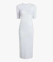 Elbow Sleeve Dress | White