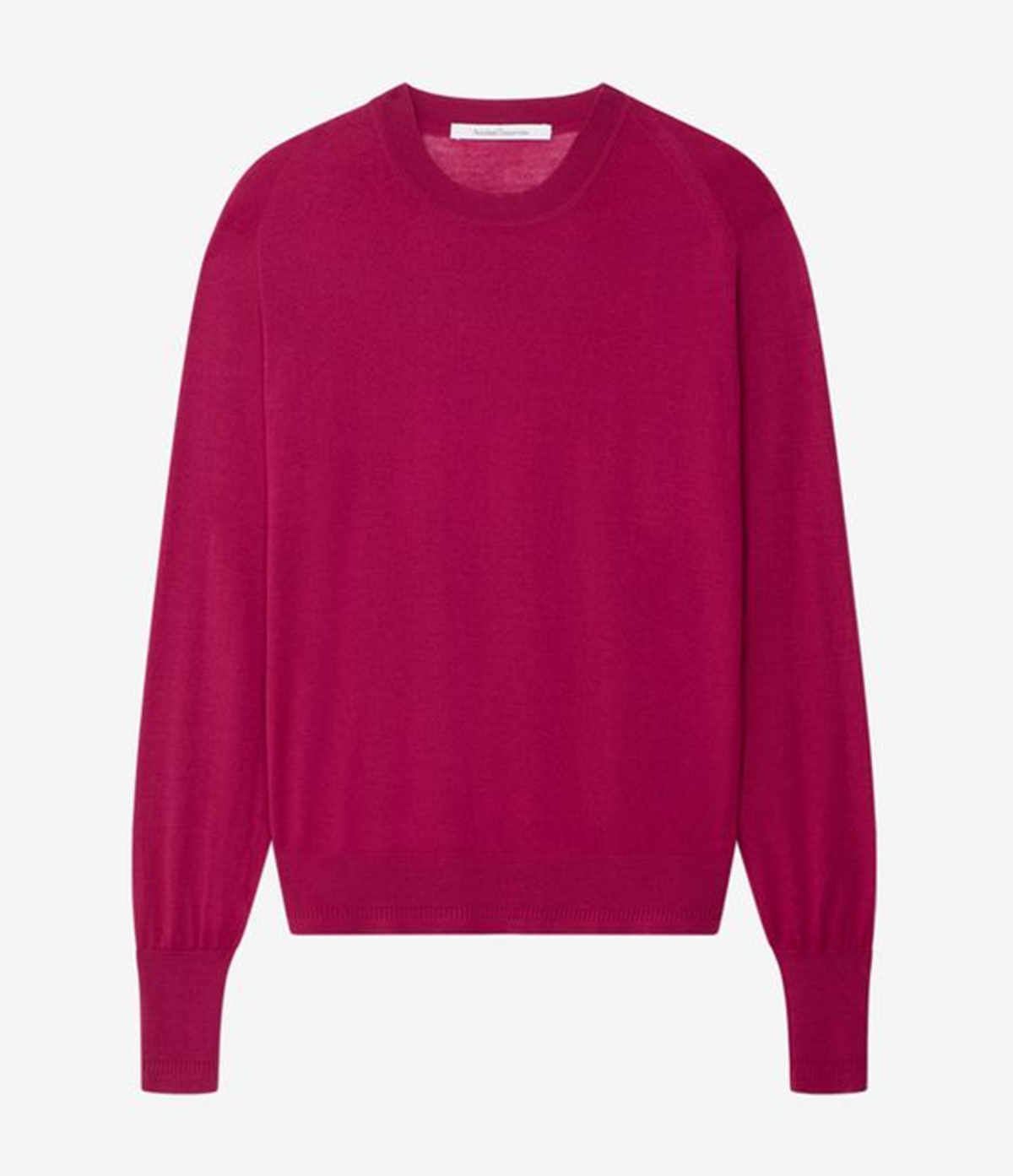 Another Tomorrow Featherweight Crew in Magenta – Wool