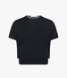 Another Tomorrow Featherweight Top in Black – Wool Women's Top