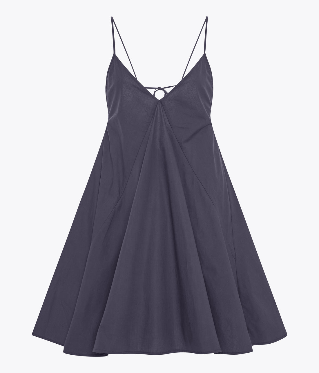 Another Tomorrow Flare Sun Dress in Midnight – Cotton Women's Dress
