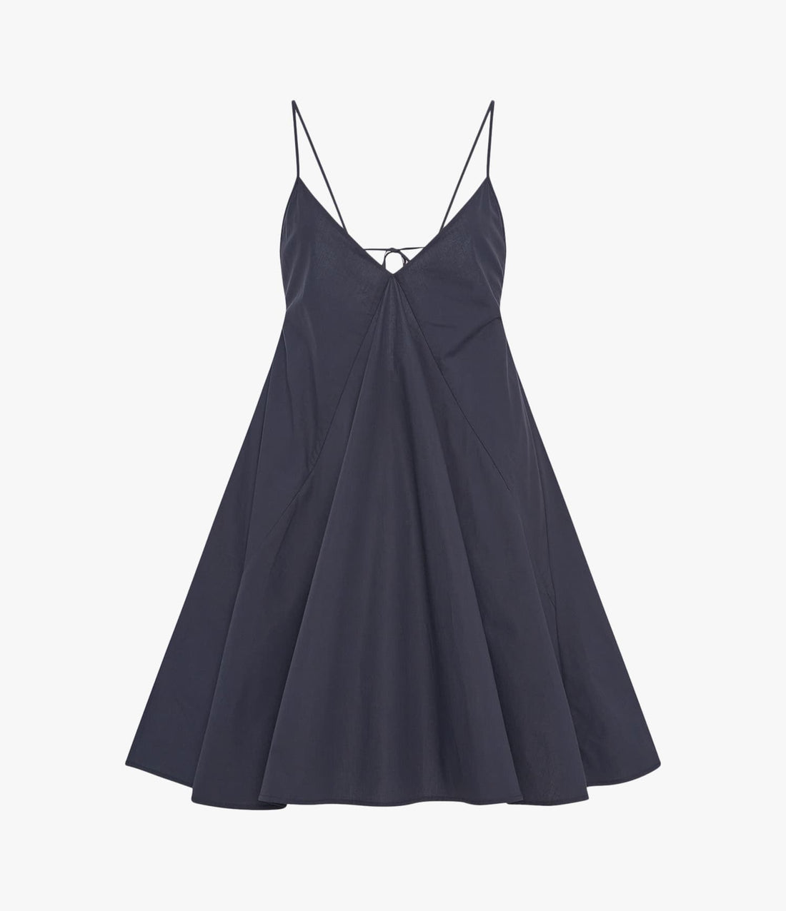 Another Tomorrow Flare Sun Dress in Midnight – Cotton Women's Dress