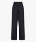 Another Tomorrow Flat Front Trouser in Black – Linen Women's Trousers