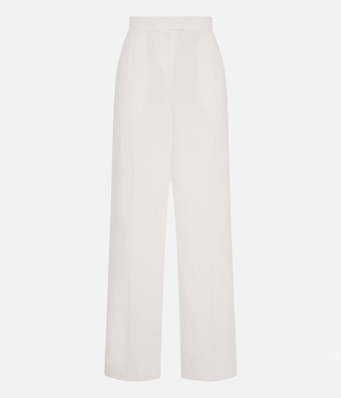 Another Tomorrow Flat Front Trouser in Off White – Linen Women's Trousers