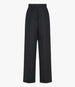 Another Tomorrow Flat Front Trouser in Black – Linen Women's Trousers