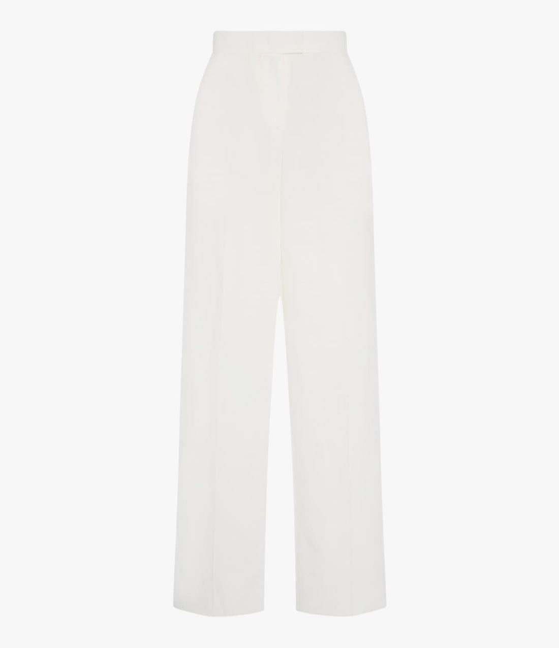 Another Tomorrow Flat Front Trouser in Off White – Linen Women's Trousers