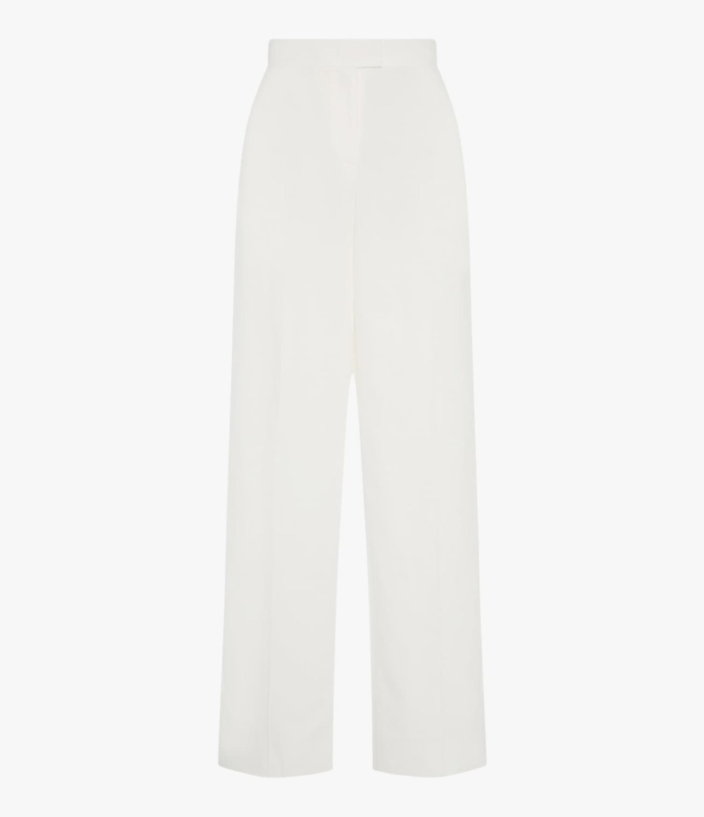 Another Tomorrow Flat Front Trouser in Off White – Linen Women's Trousers
