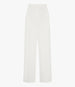 Another Tomorrow Flat Front Trouser in Off White – Linen Women's Trousers